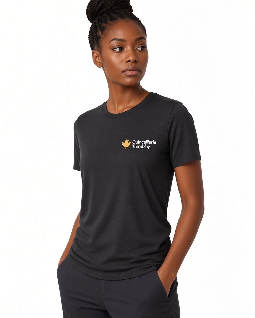 BELLA + CANVAS 6413 Relaxed Triblend T-shirt (women's) — Charcoal Black Triblend