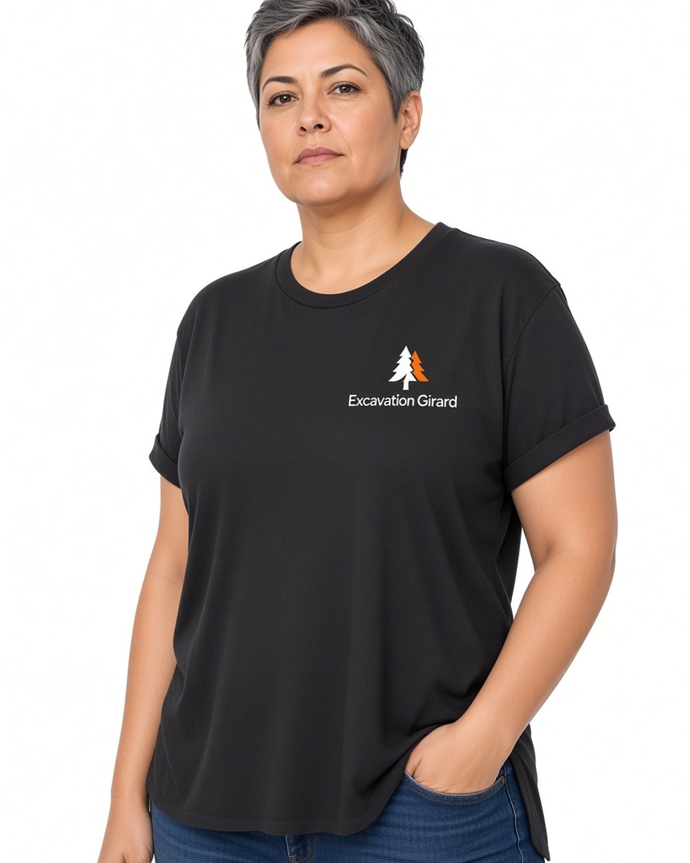 T-shirt musclé fluide à poignets roulés BELLA + CANVAS 8804 (femmes) — Black