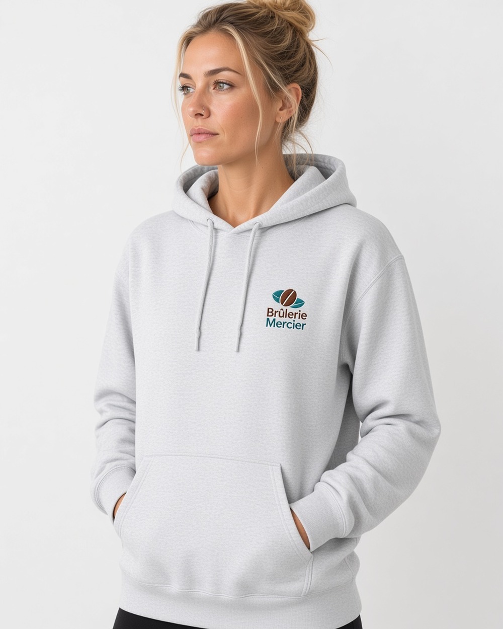 Gildan 12500 DryBlend Hooded Sweatshirt (unisex) — Ash