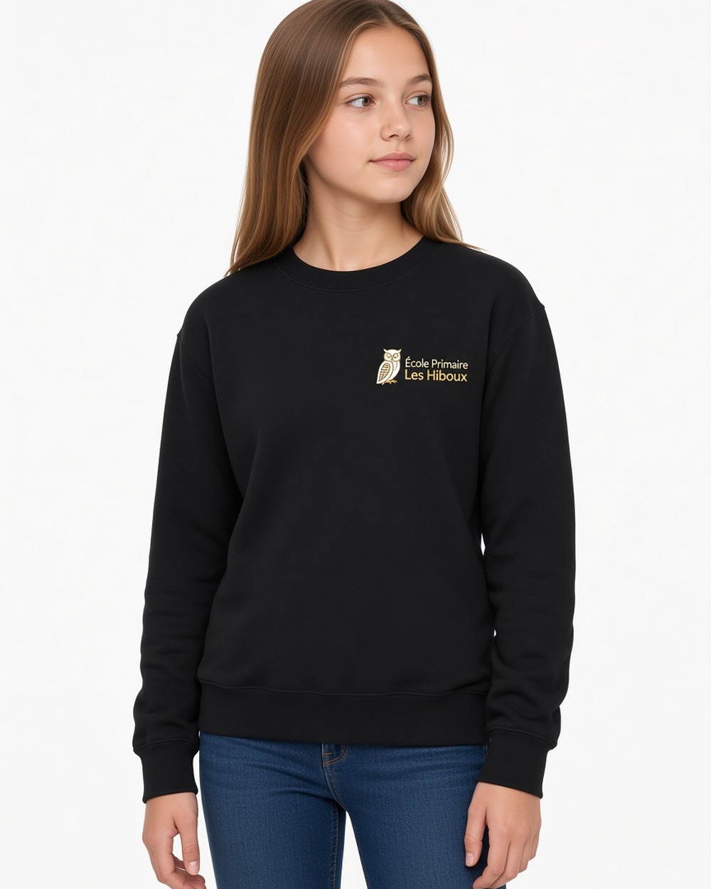 Gildan 18000B Heavy Blend Crewneck Sweatshirt (youth) — Black