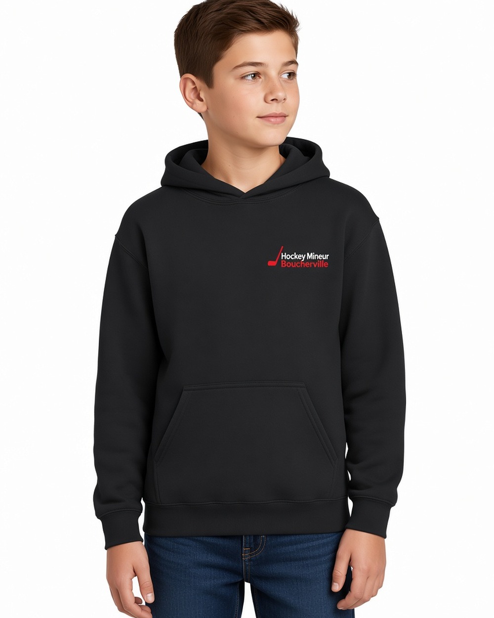 Gildan 18500B Heavy Blend Hooded Sweatshirt (youth) — Black