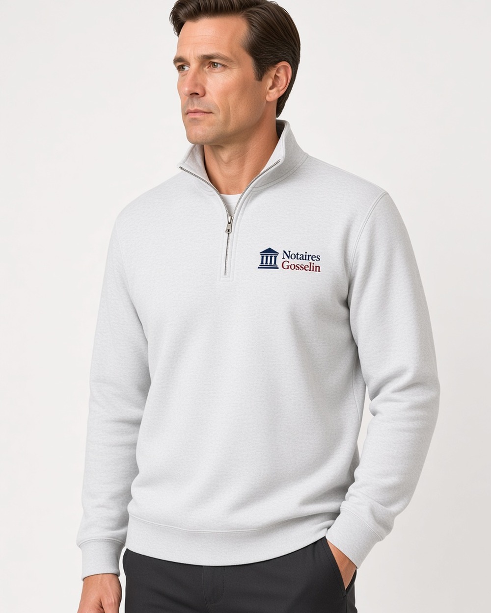 Gildan 18810 Heavy Blend Quarter-Zip Sweatshirt (unisex) — Ash