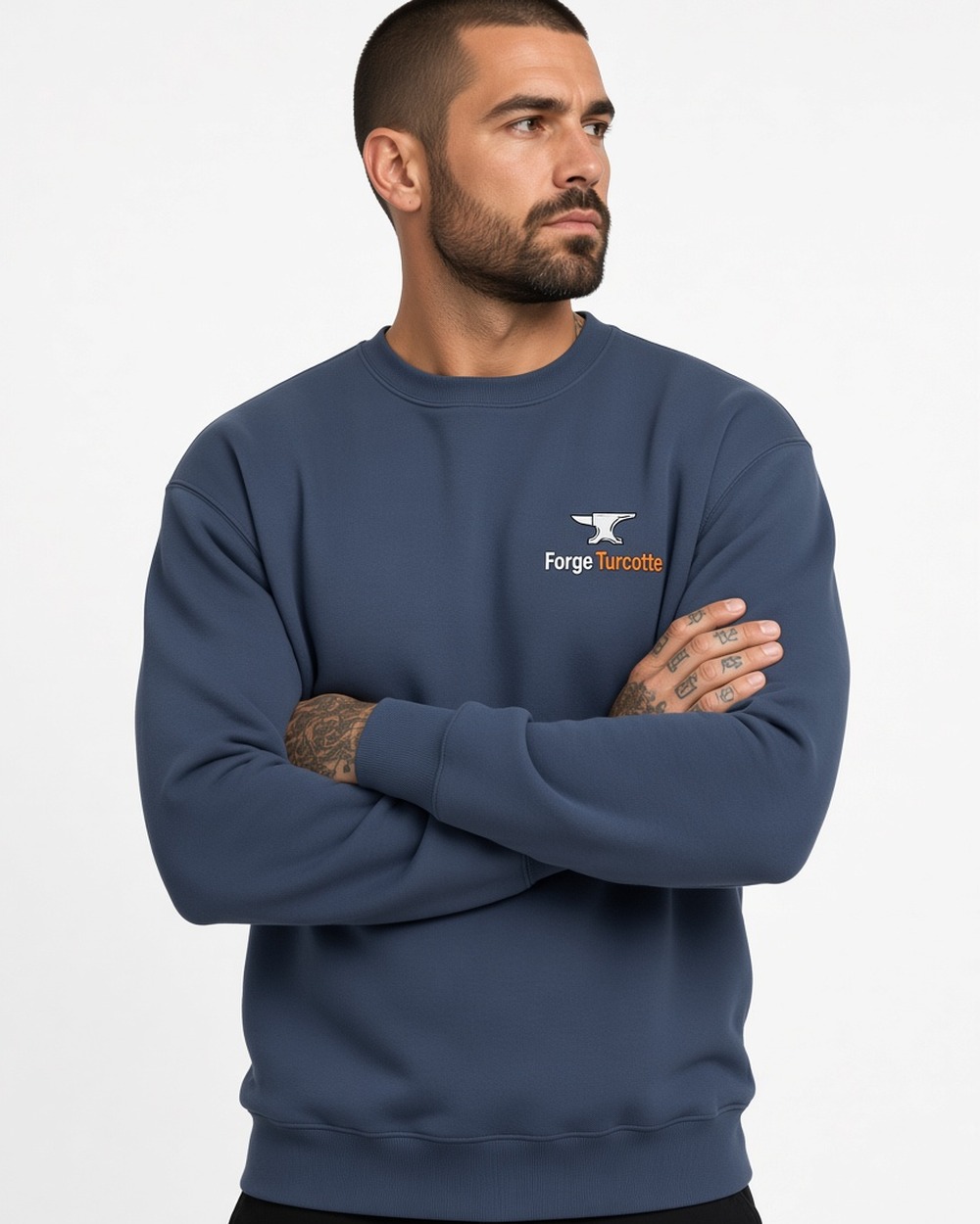 Chandail molletonné à col rond Hammer MaxWeight Gildan 19000 (unisexe) — Blue Dusk