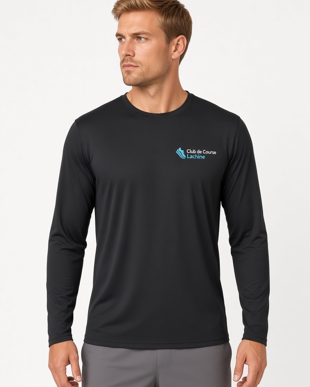 T-shirt à manches longues Performance Gildan 42400 (unisexe) — Black