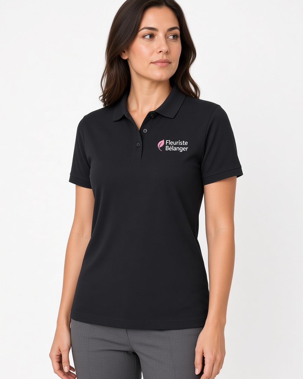 Polo piqué Softstyle Gildan 64800L (femmes) — Black