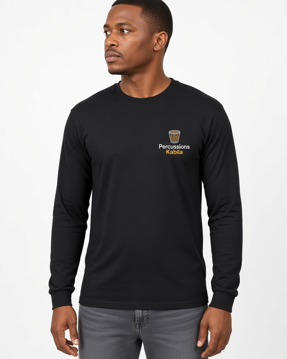 T-shirt à manches longues 50/50 DryBlend Gildan 8400 (unisexe) — Ash