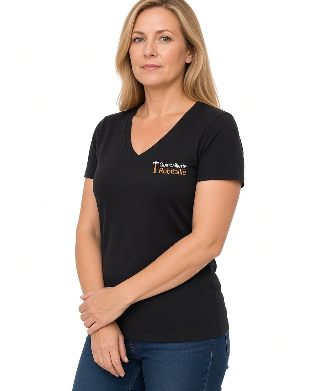Next Level 1540 Ideal V-Neck T-shirt (women's) — Black