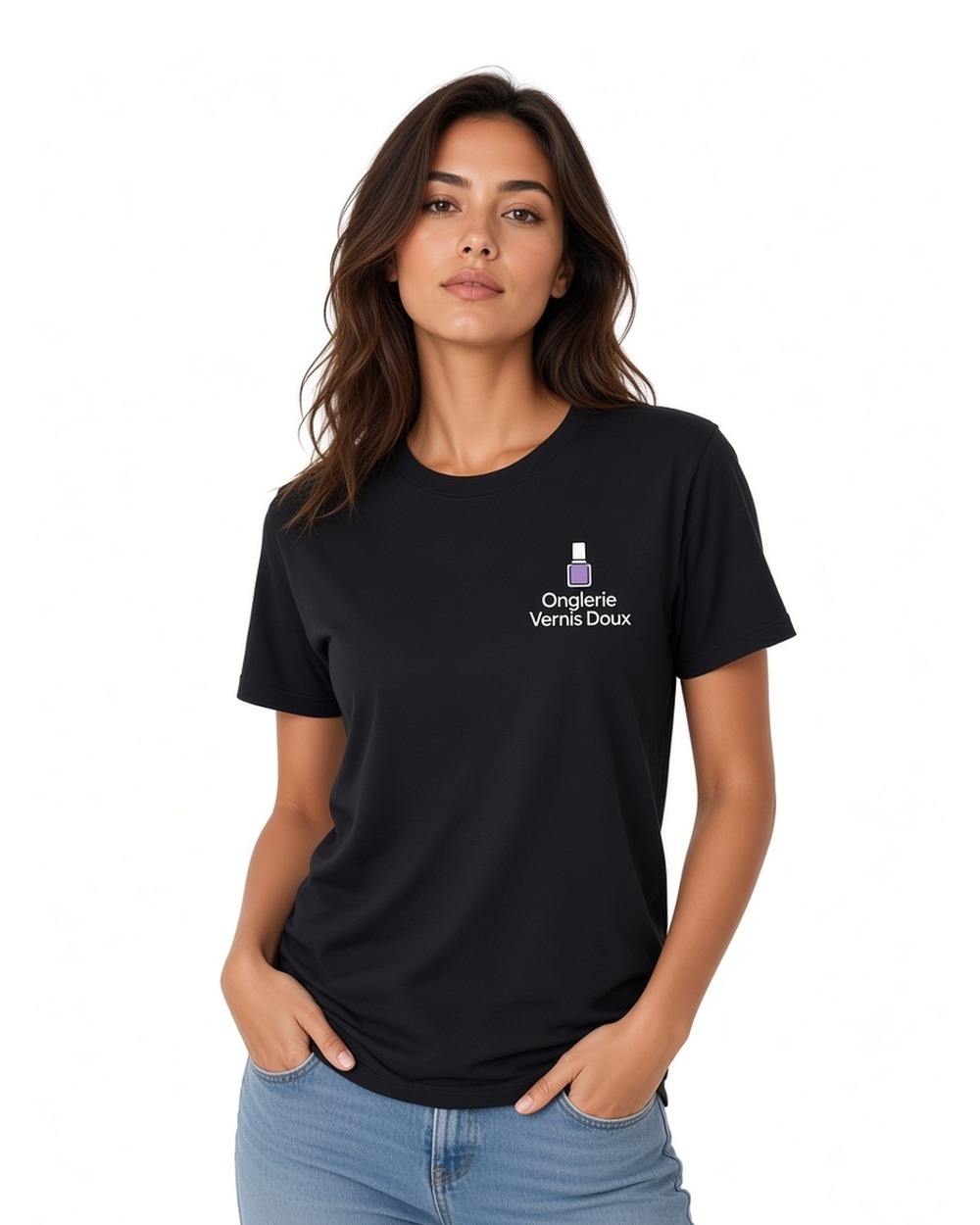 T-shirt décontracté en coton Next Level 3910 (femmes) — Black