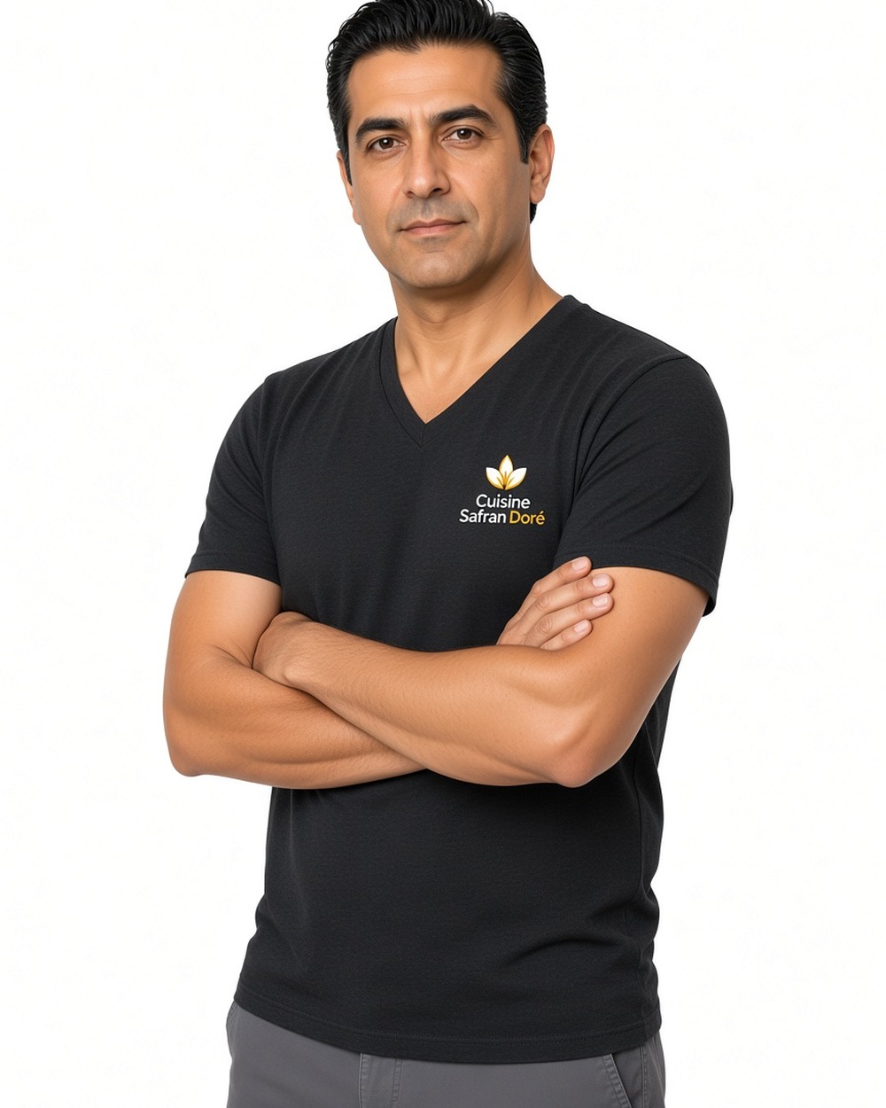 T-shirt à col en V CVC Next Level 6240 (unisexe) — Black