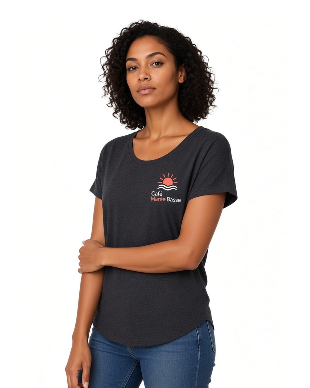 Next Level 6760 Triblend Dolman T-shirt (women's) — Heather White